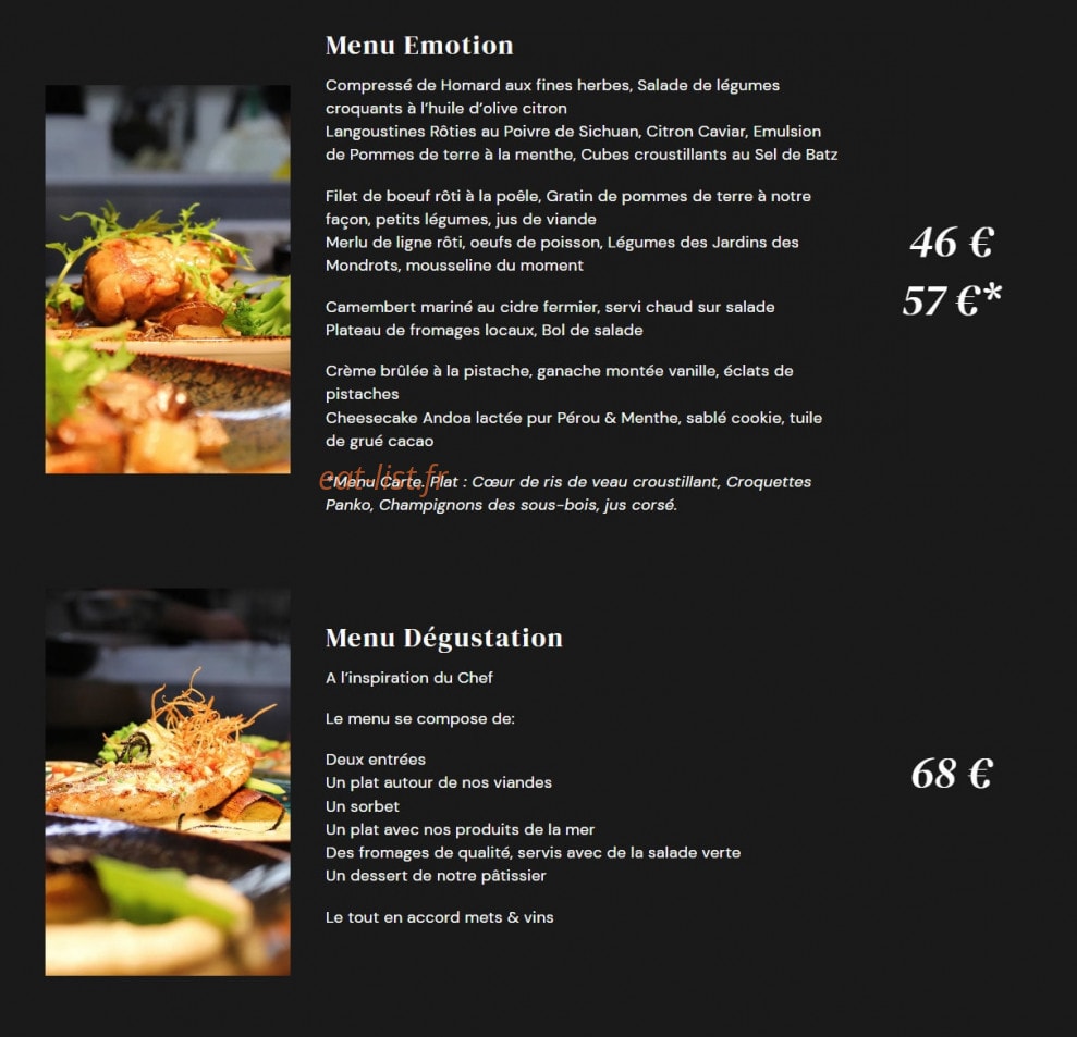 La Popote — carte page 2