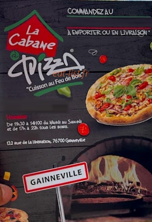 La Cabane à Pizza — carte page 1