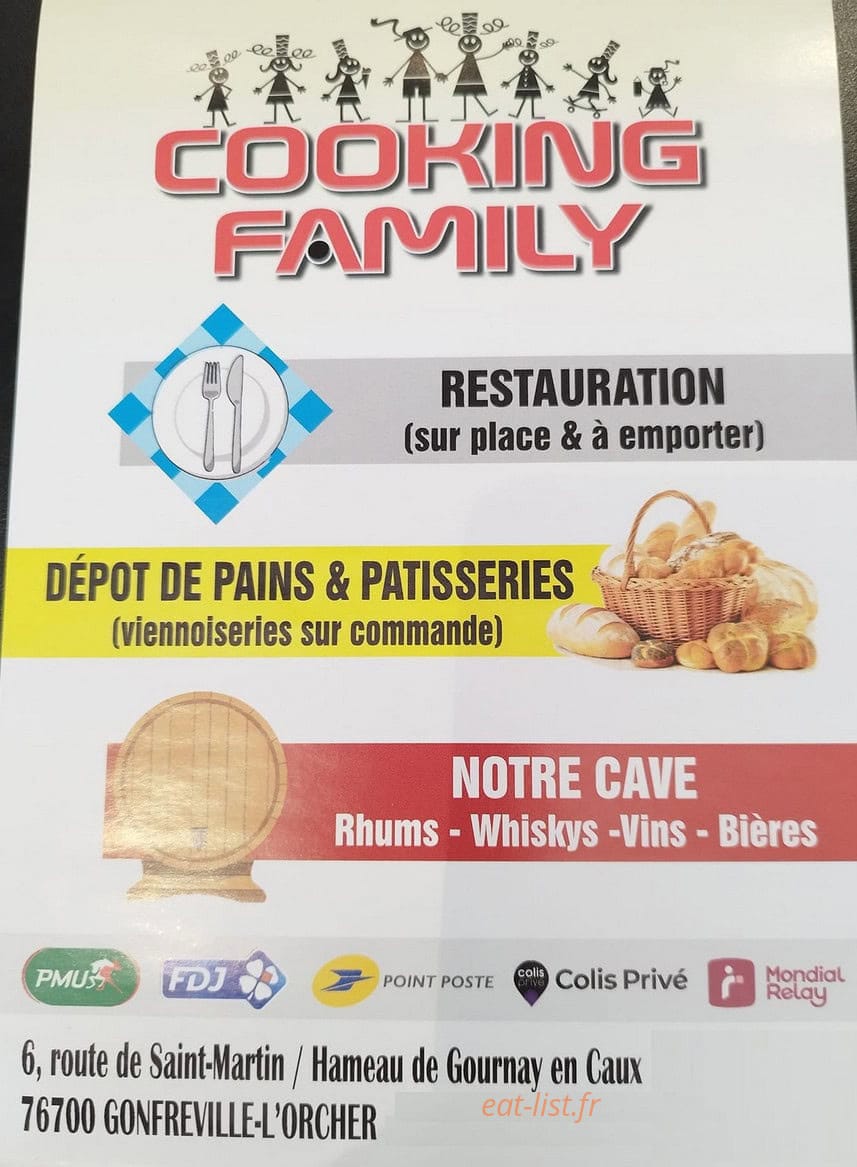 Cooking Family — carte page 1