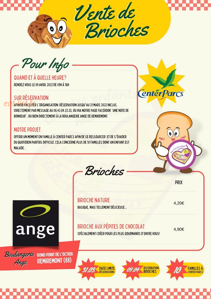 Boulangerie Ange — carte page 1