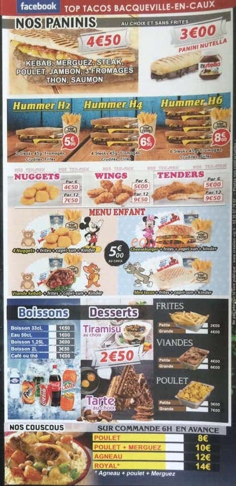 Top Tacos — carte page 5