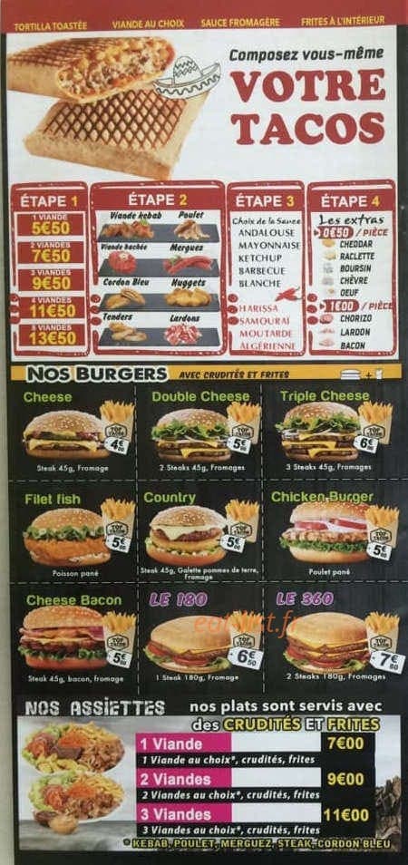 Top Tacos — carte page 4