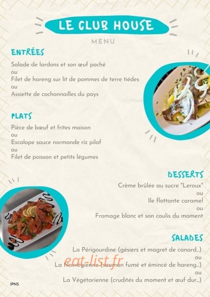 Le Club House — carte page 2