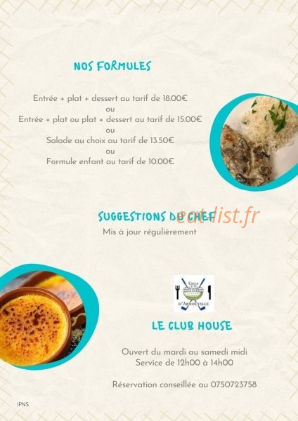 Le Club House — carte page 3