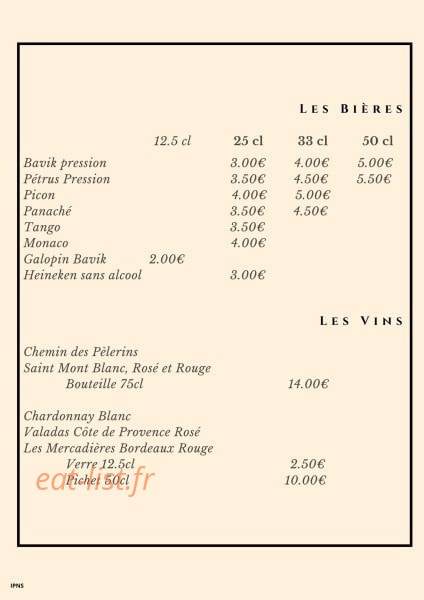Le Club House — carte page 4