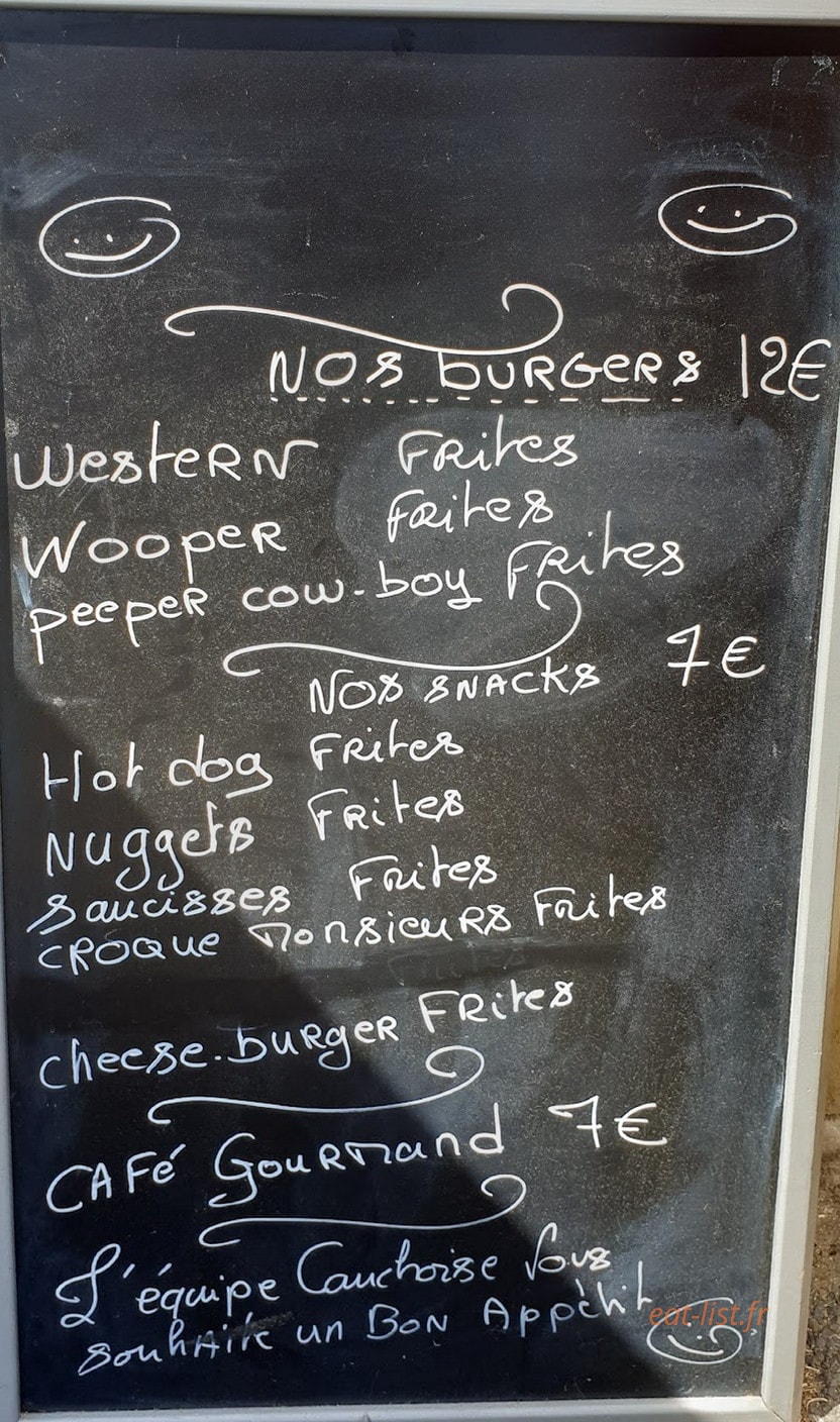 Bistrot Cauchois — carte page 1