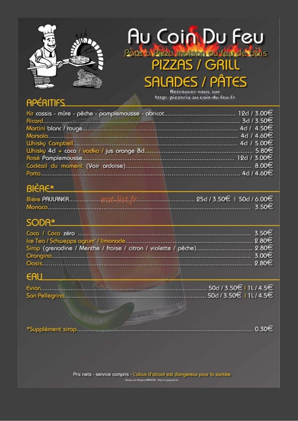 Au coin du feu — carte page 1