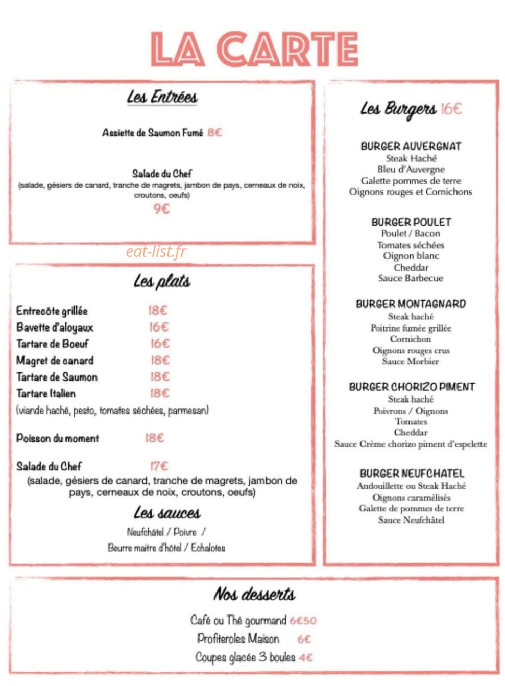 Au p'tit bonheur — carte page 1