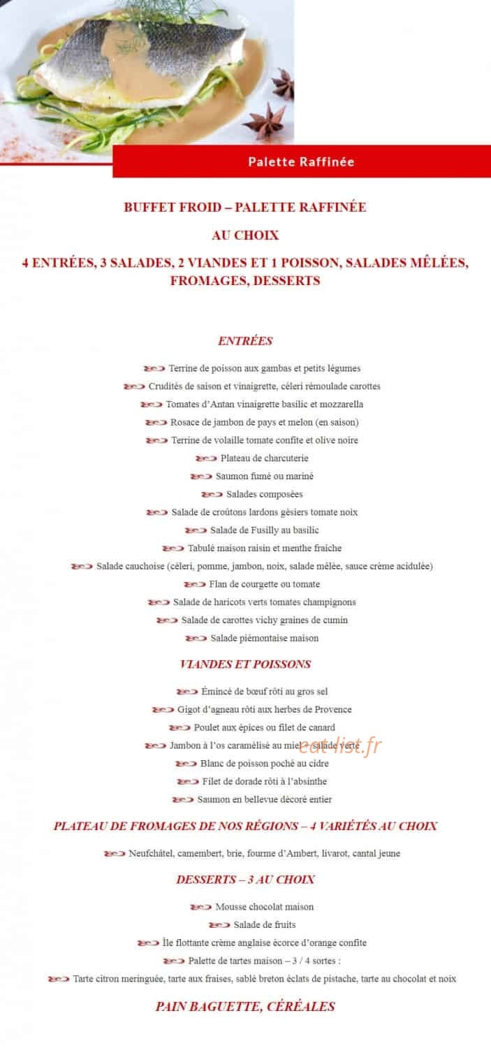 Plaisir en Bouche — carte page 1