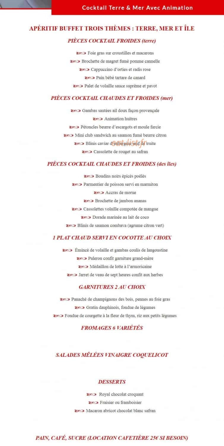 Plaisir en Bouche — carte page 3