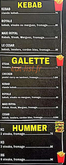 Cesar burger — carte page 3