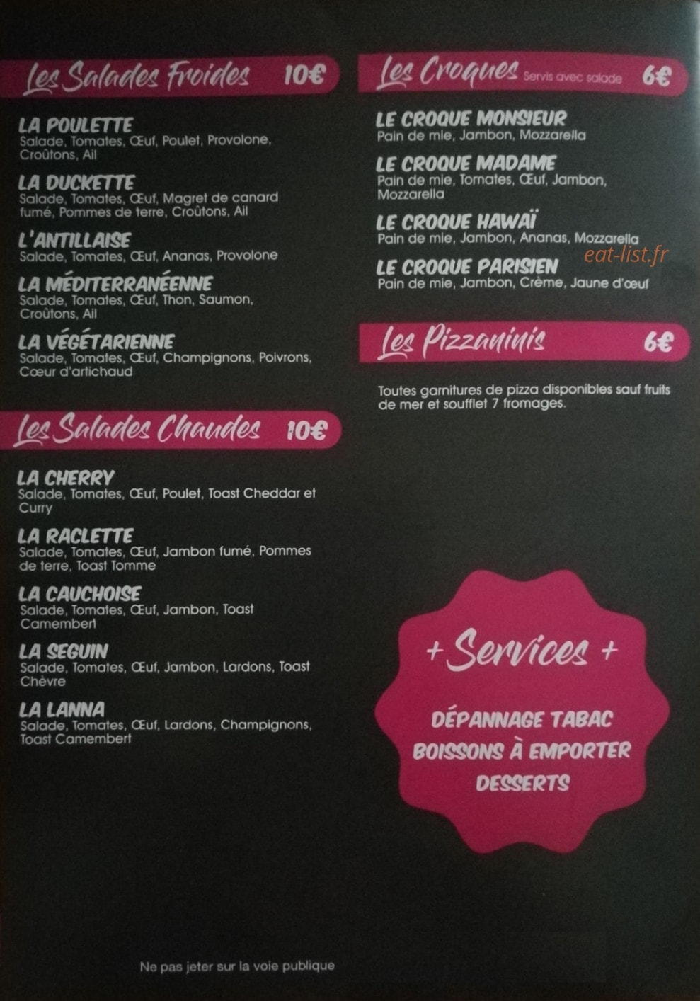 Pizzalanna — carte page 3