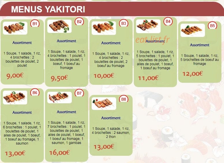 Kang Sushi — carte page 7