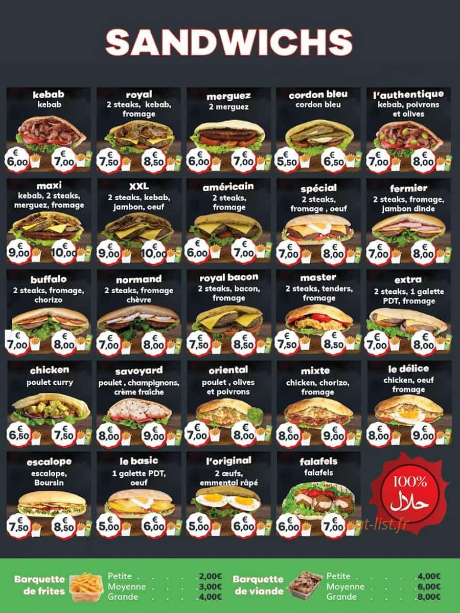 Snack du Parc — carte page 3