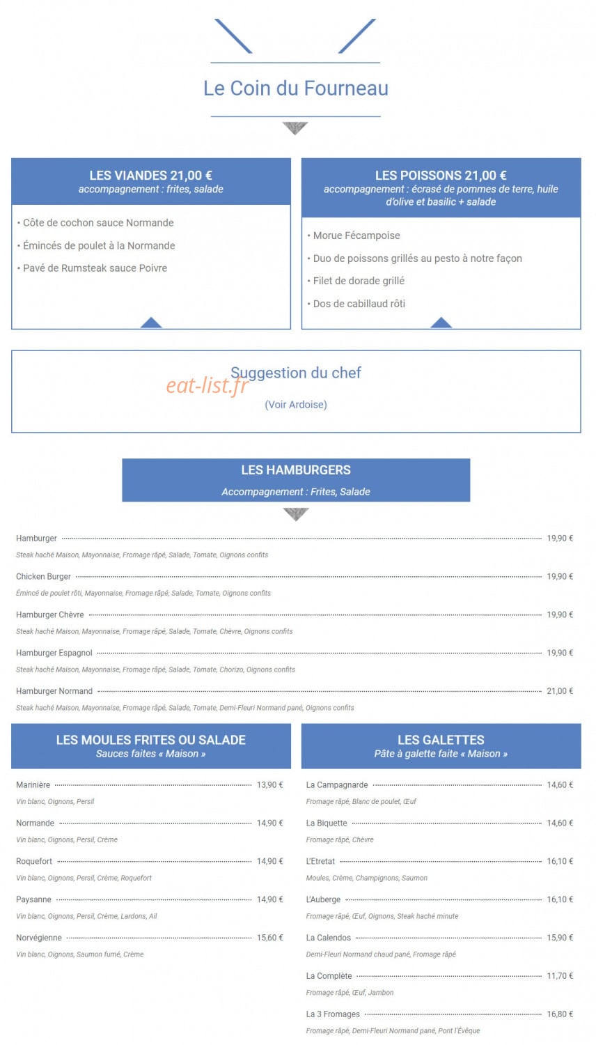 Auberge express — carte page 4