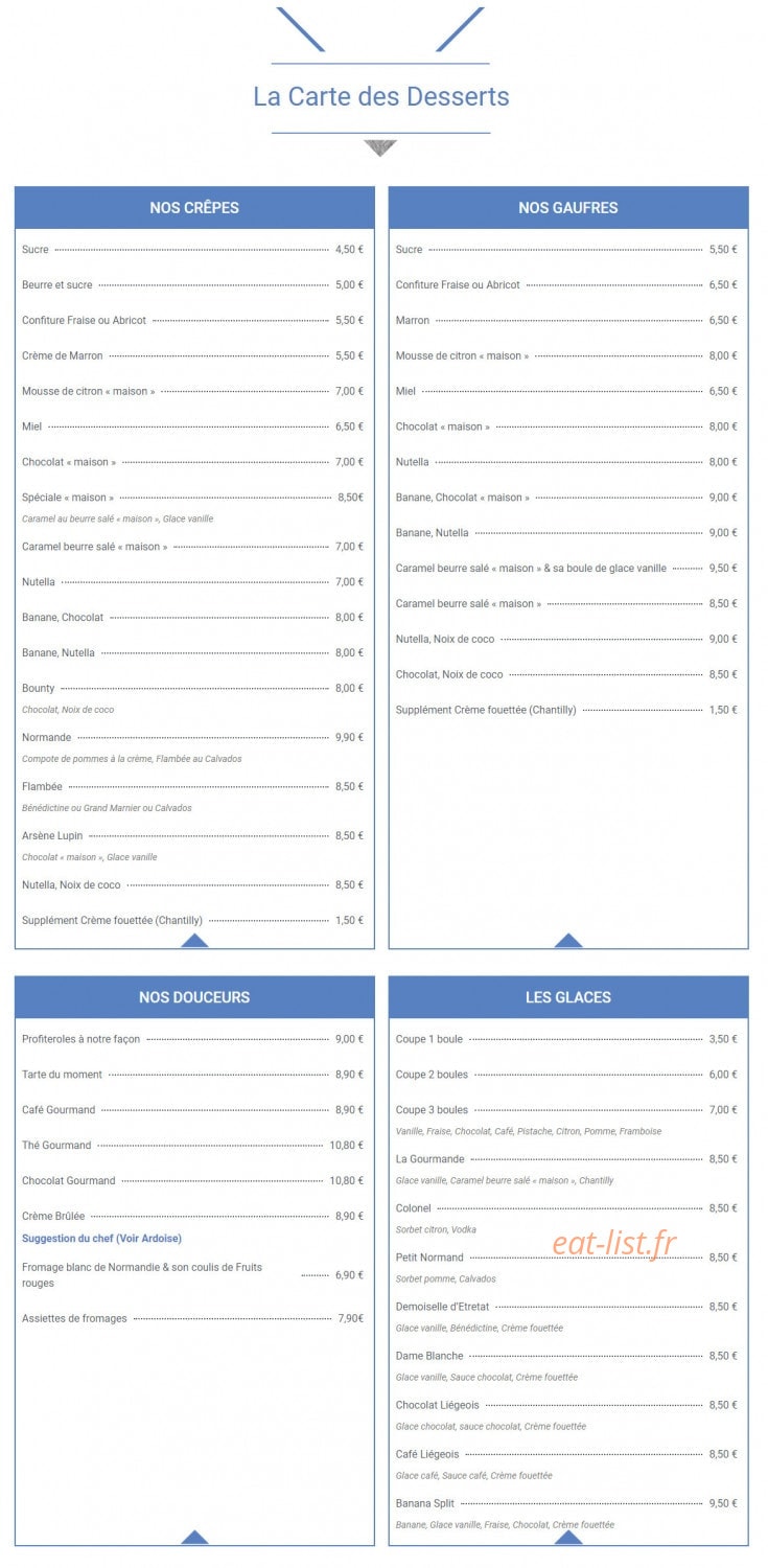 Auberge express — carte page 5