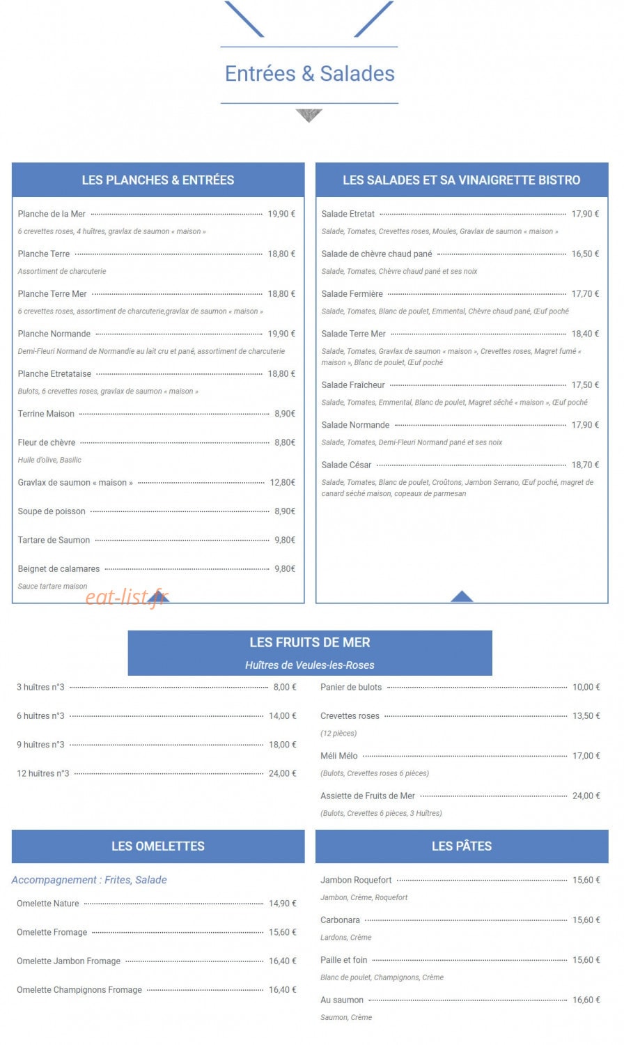 Auberge express — carte page 3