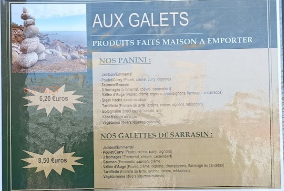 Aux Galets — carte page 2