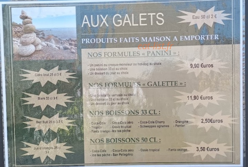 Aux Galets — carte page 7