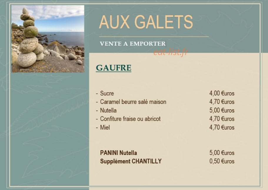 Aux Galets — carte page 1