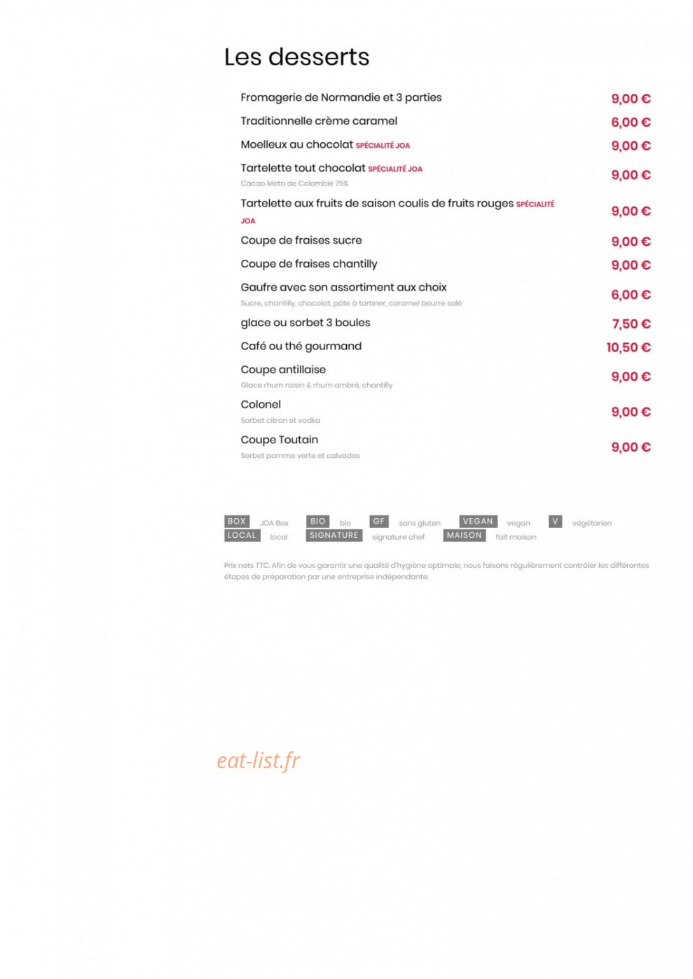 Casino JOA — carte page 3