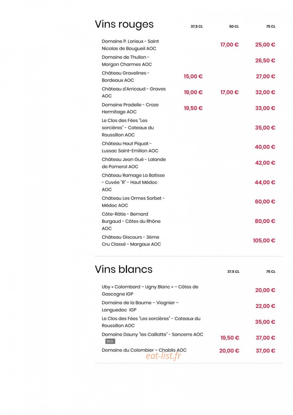 Casino JOA — carte page 5