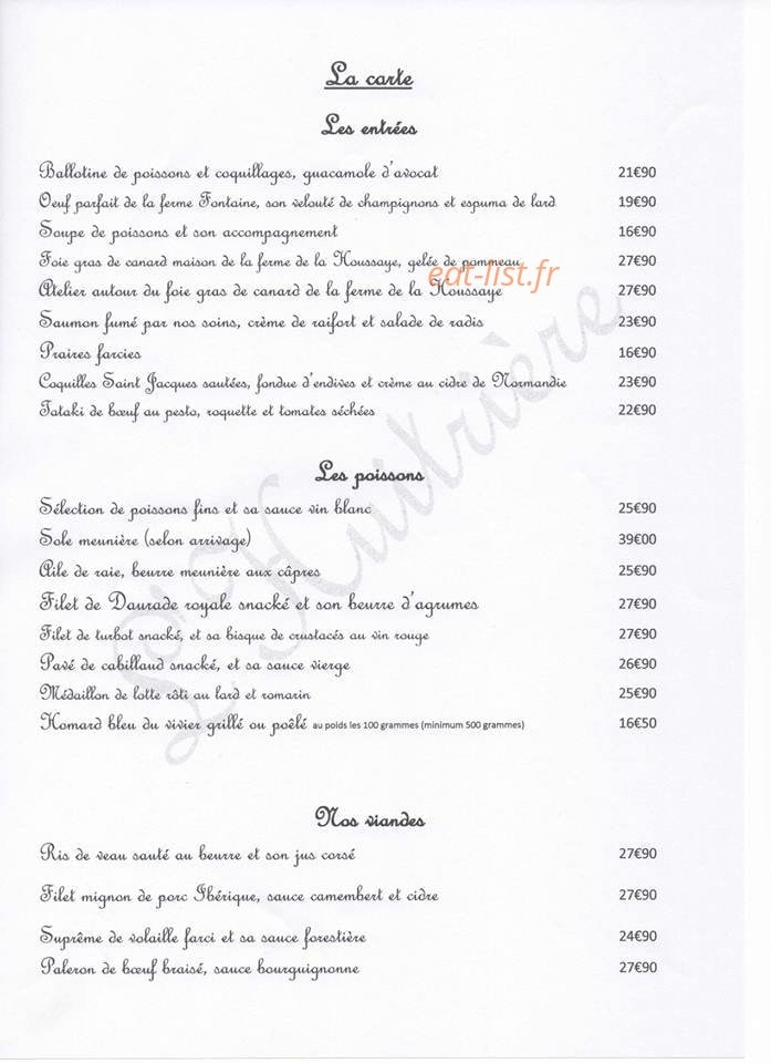 L 'Huitrière — carte page 1