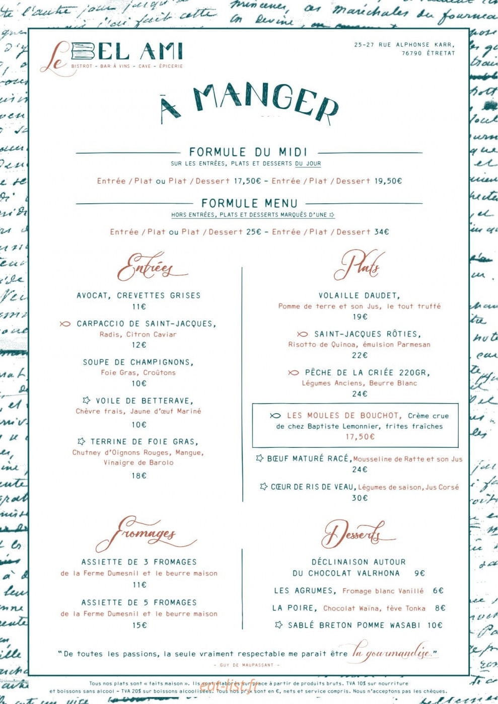 Le Bel Ami — carte page 1