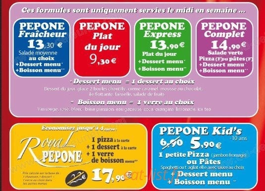 Pizza Pepone — carte page 4