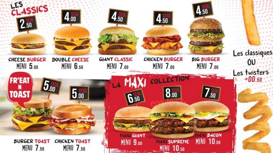 Burger Fr'Eat — carte page 3