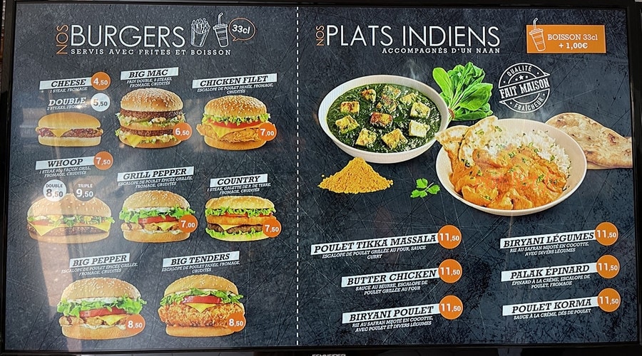 Food R Star — carte page 1