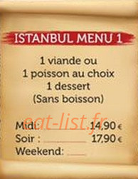 Istanbul Buffet — carte page 5