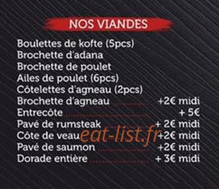 Istanbul Buffet — carte page 7