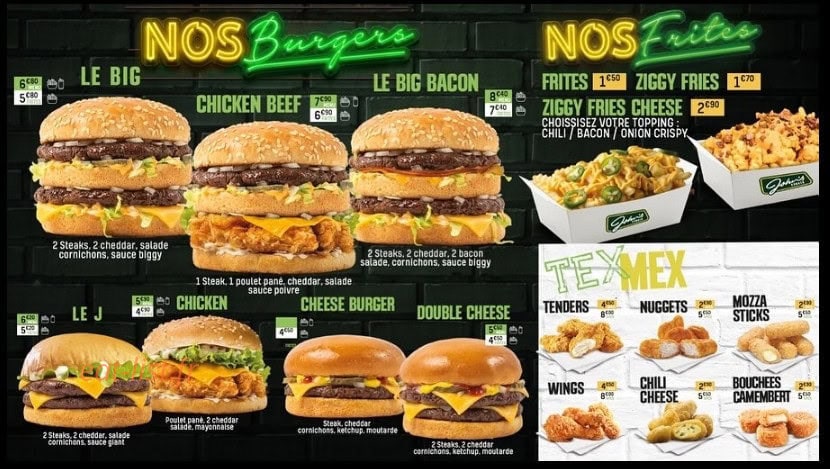 John’s Burger — carte page 2