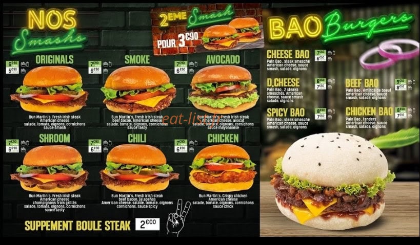 John’s Burger — carte page 4