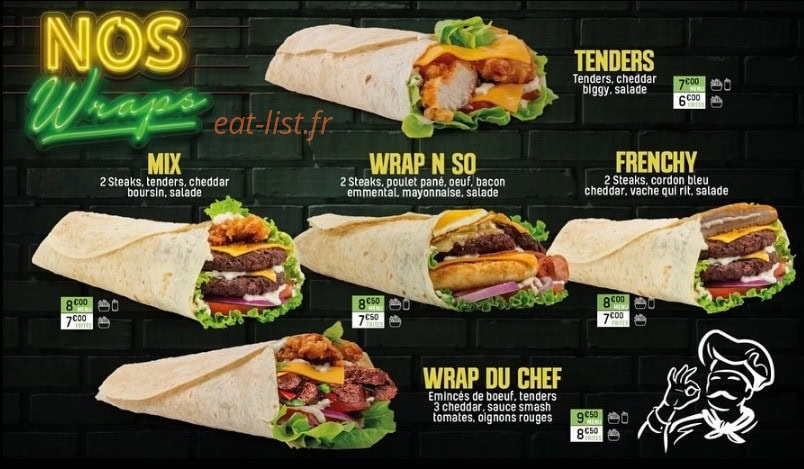 John’s Burger — carte page 3