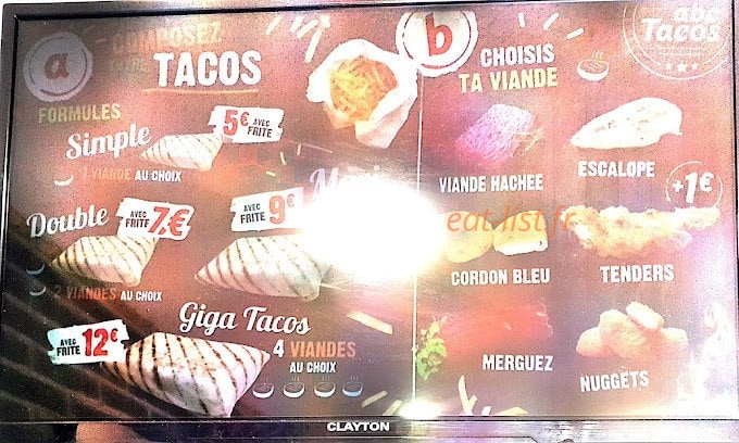 Kebab de la cité — carte page 2