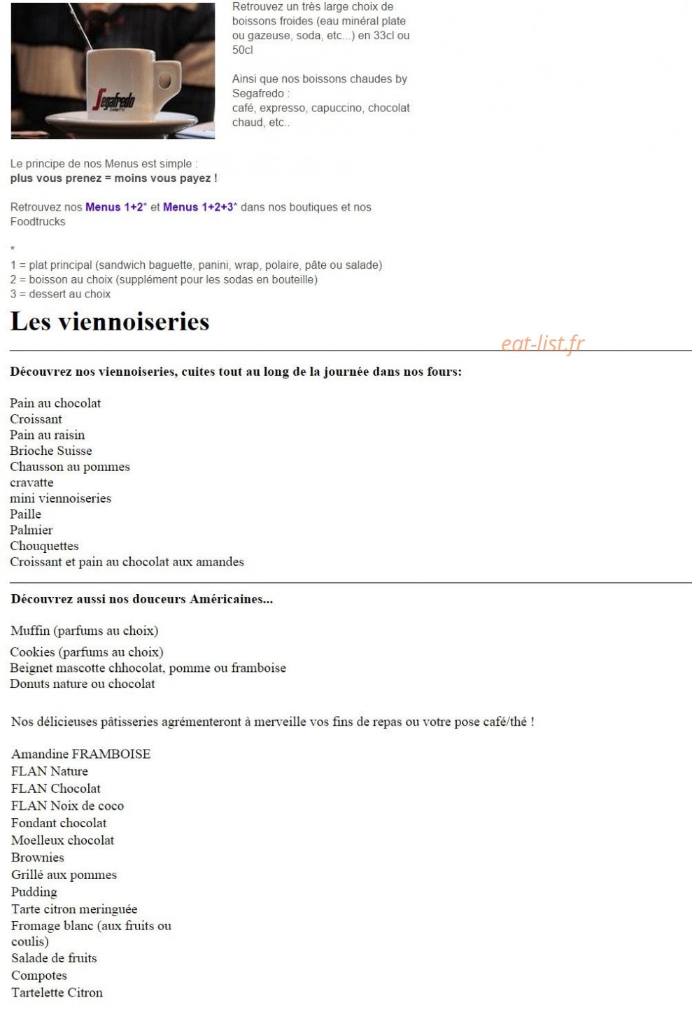 La grignoterie — carte page 2