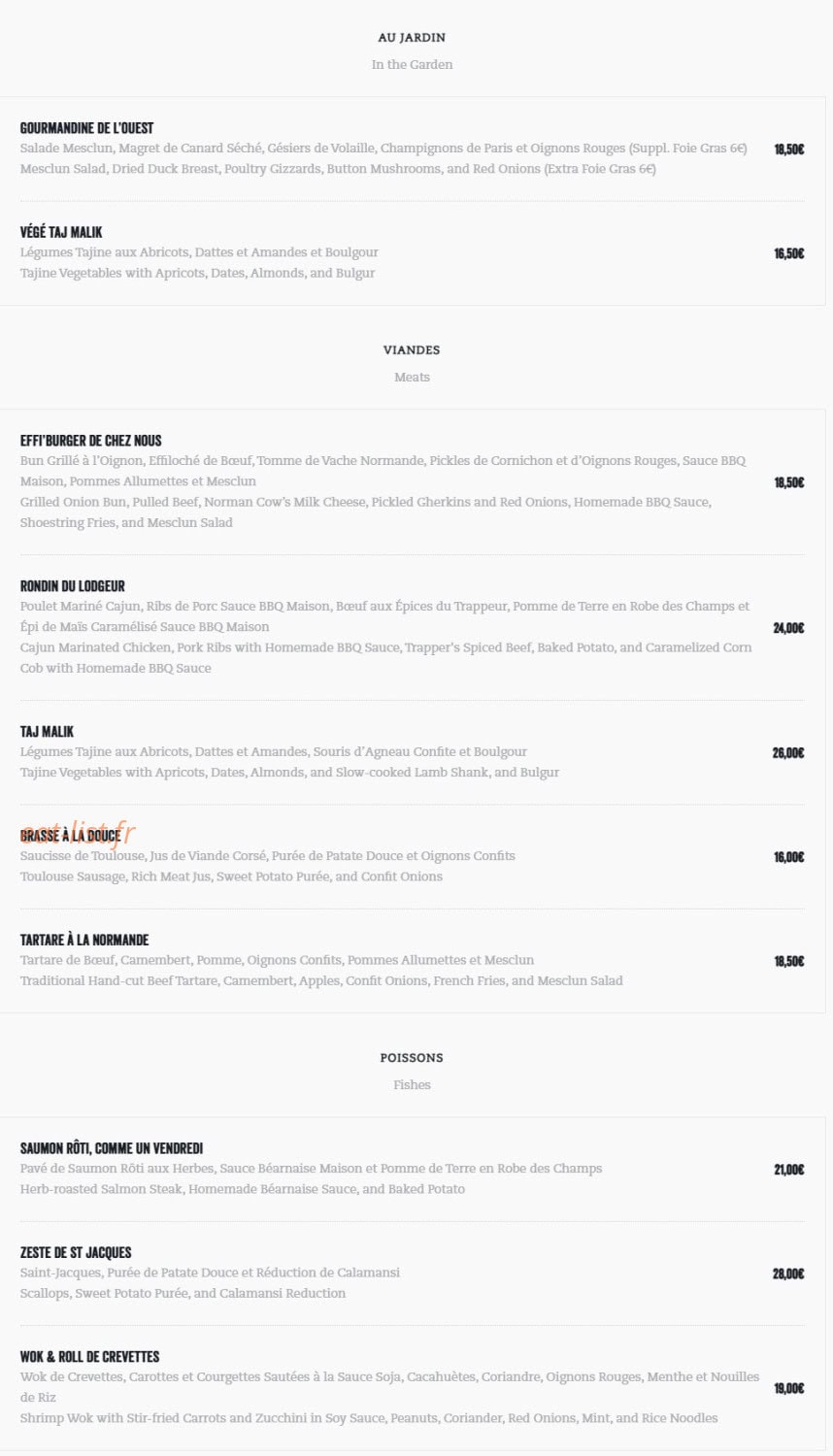 Le Lodge — carte page 2