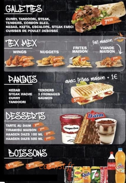 Oz Food — carte page 3