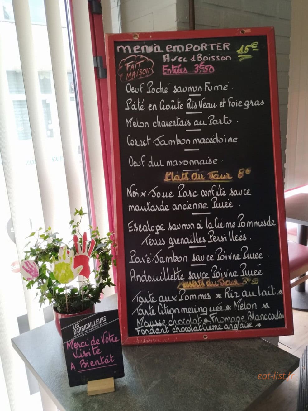 Resto Le Commerce — carte page 1