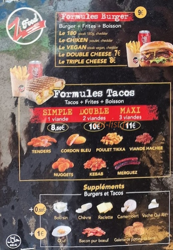 Zi Food — carte page 3