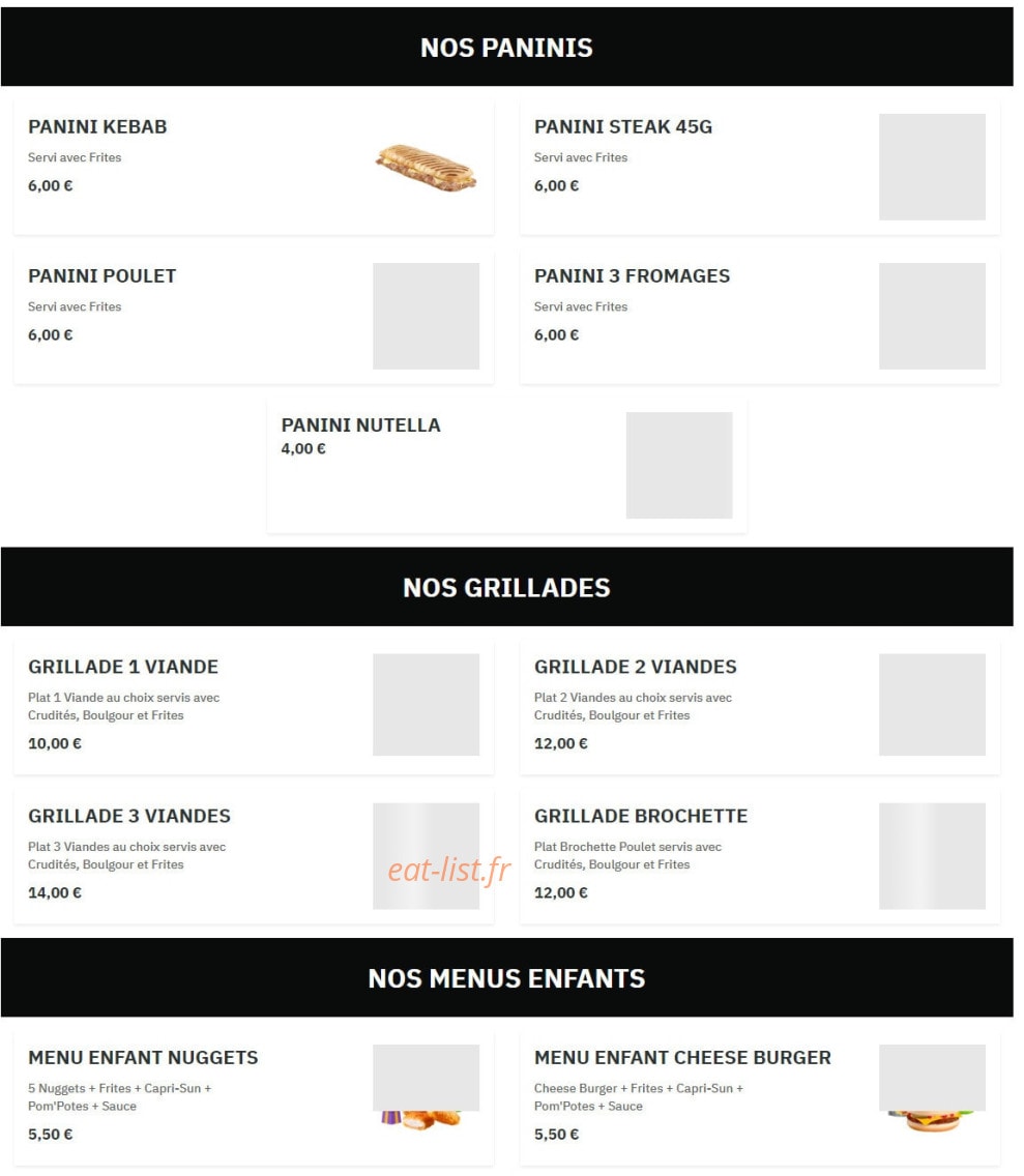 Crok'Minute — carte page 2