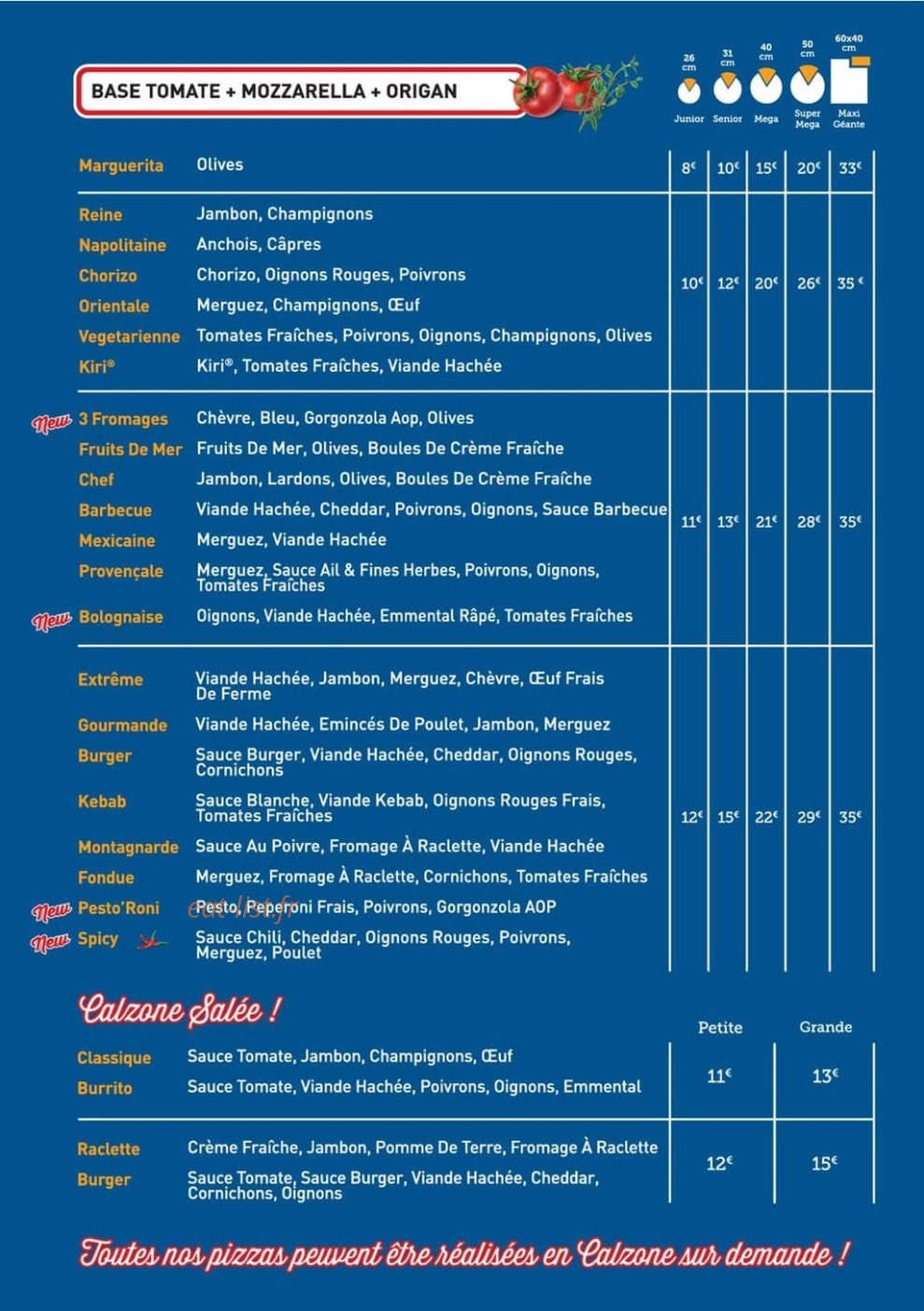 Pizza Village — carte page 3