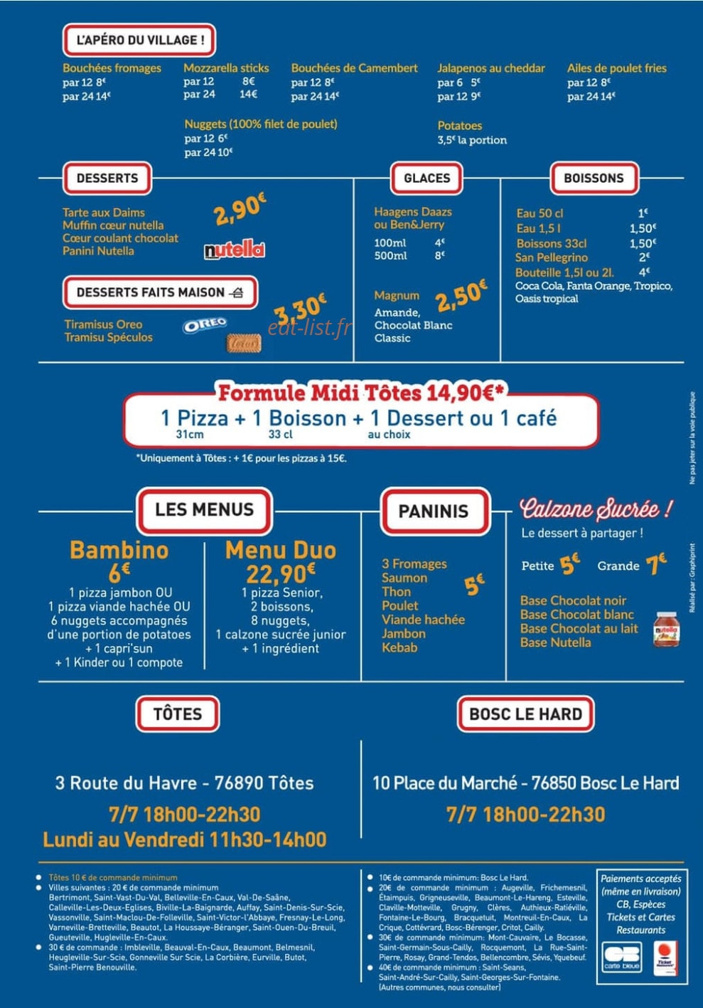 Pizza Village — carte page 4