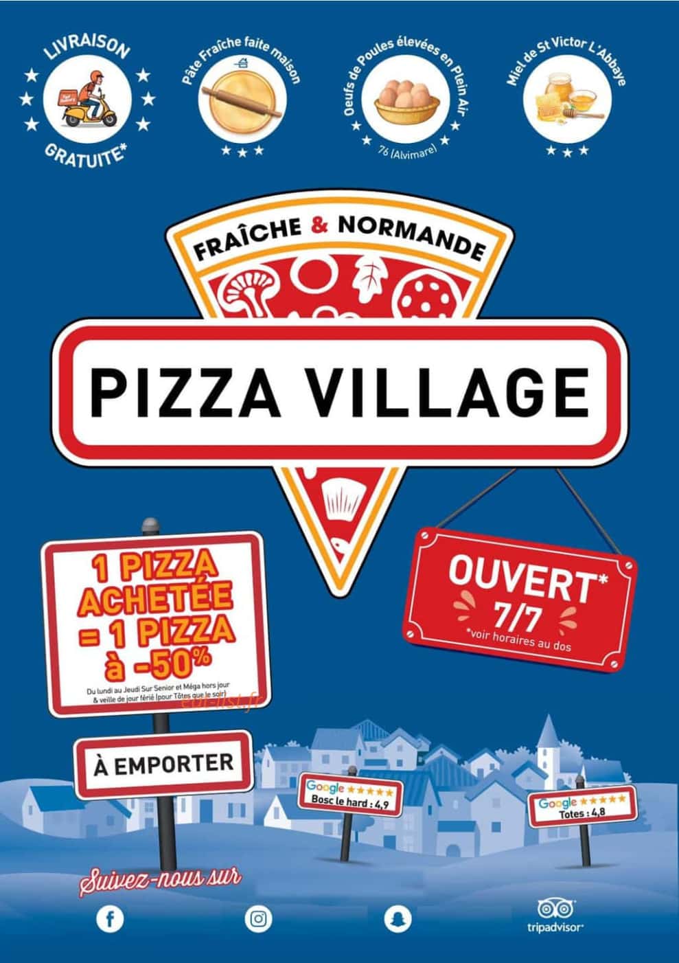 Pizza Village — carte page 1