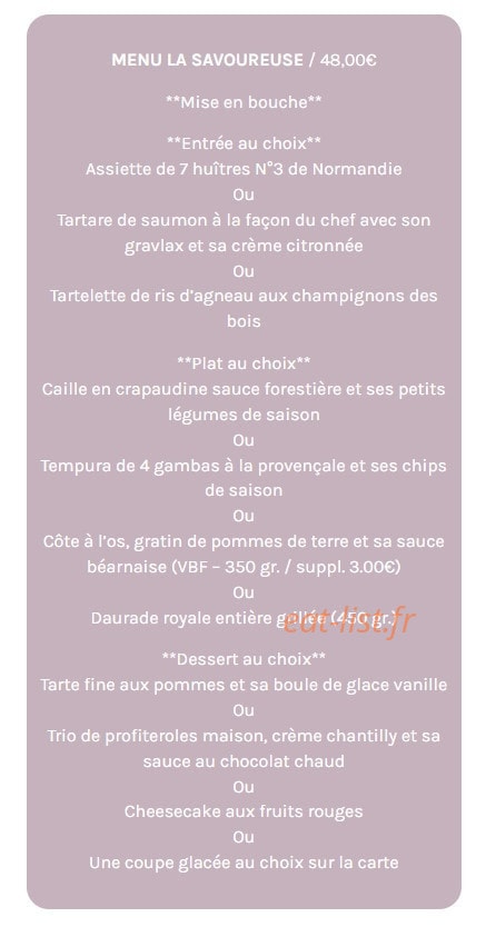 La Vieille Ferme — carte page 3