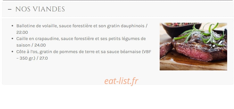 La Vieille Ferme — carte page 9