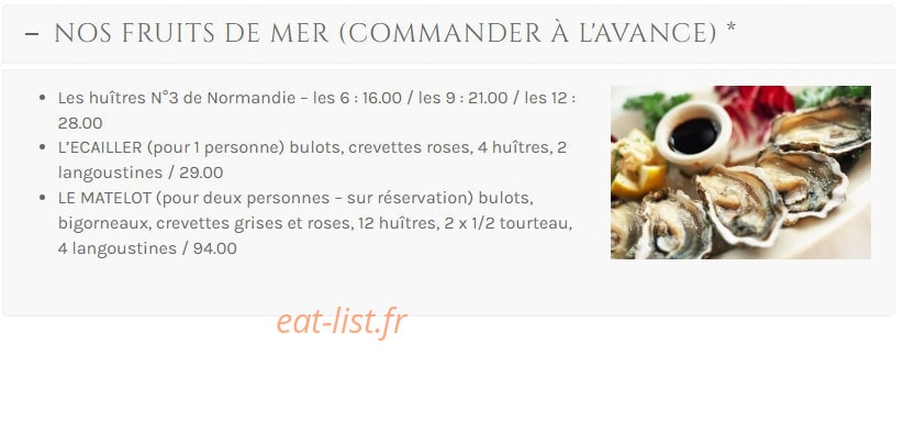 La Vieille Ferme — carte page 8