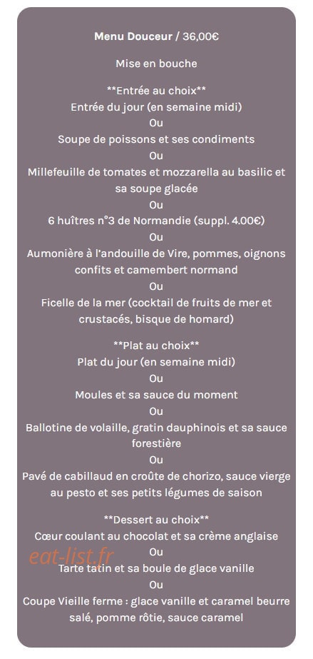 La Vieille Ferme — carte page 1